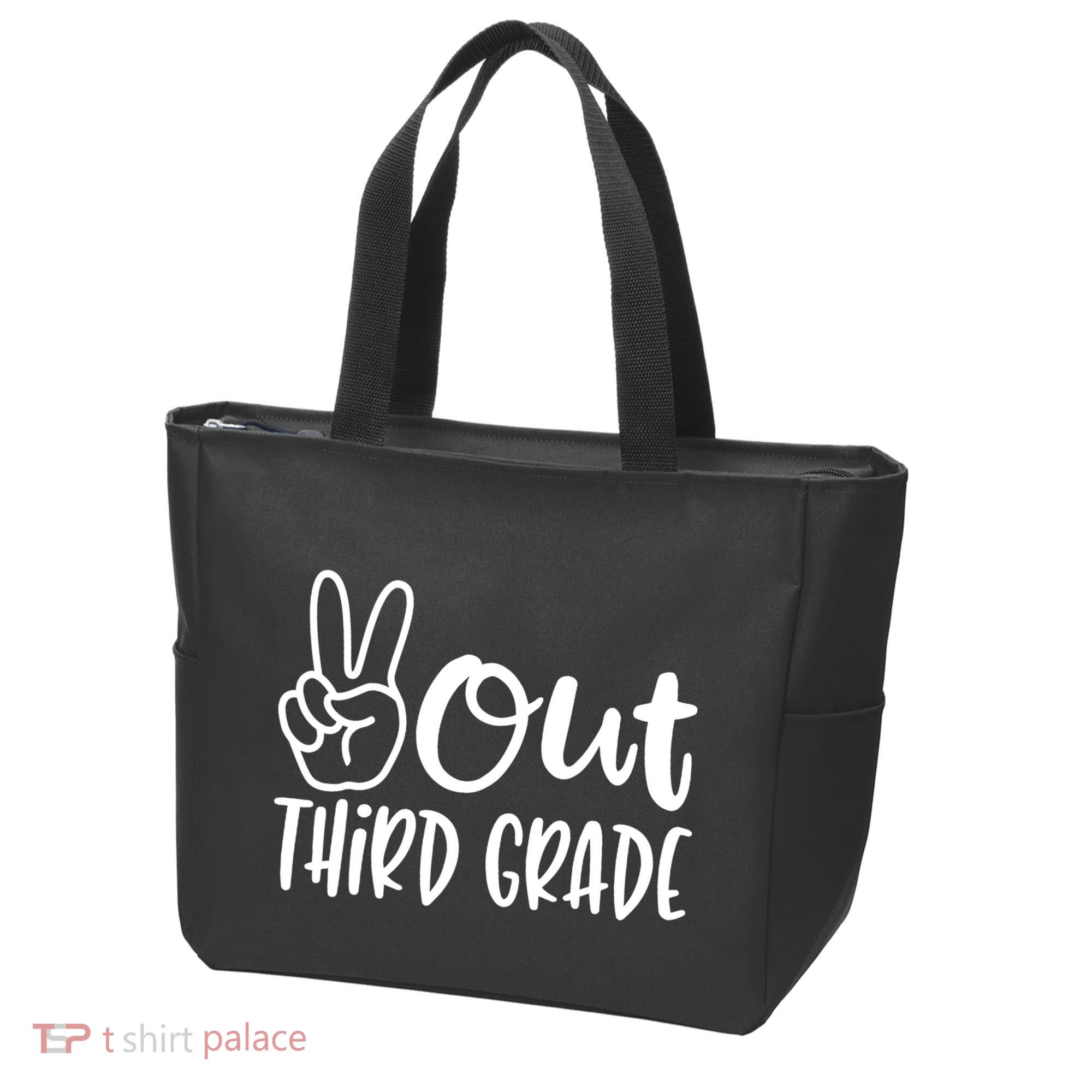 Peace Out Third Grade Last Day of School 3rd Grade Tote Bag