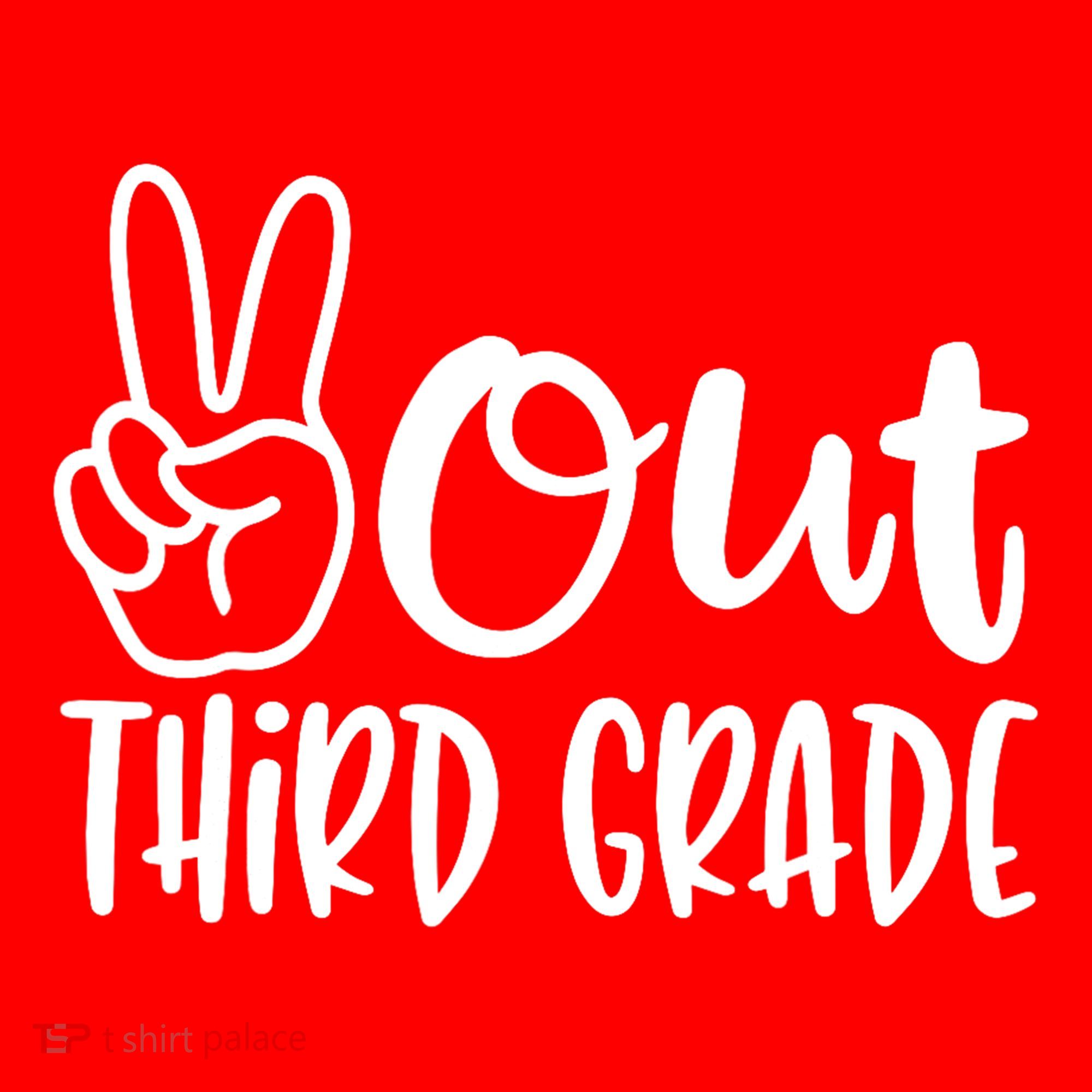 Peace Out Third Grade Last Day of School 3rd Grade Santa Hat
