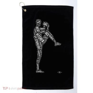 Pitcher On The Mound Baseball Lifestyle Golf Towel