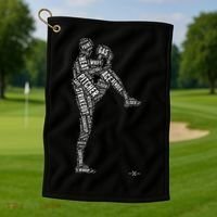 Pitcher On The Mound Baseball Lifestyle Golf Towel thumb 1