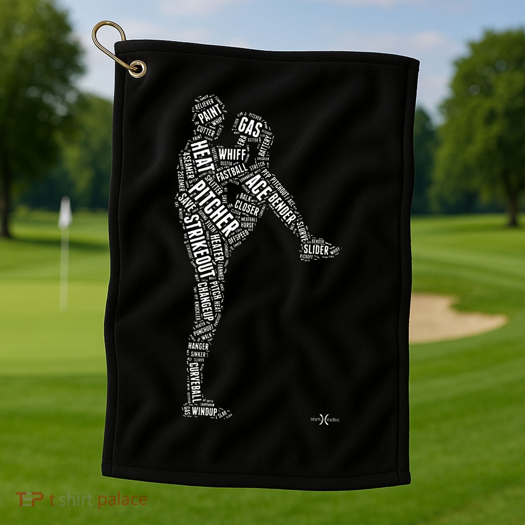 Pitcher On The Mound Baseball Lifestyle Golf Towel