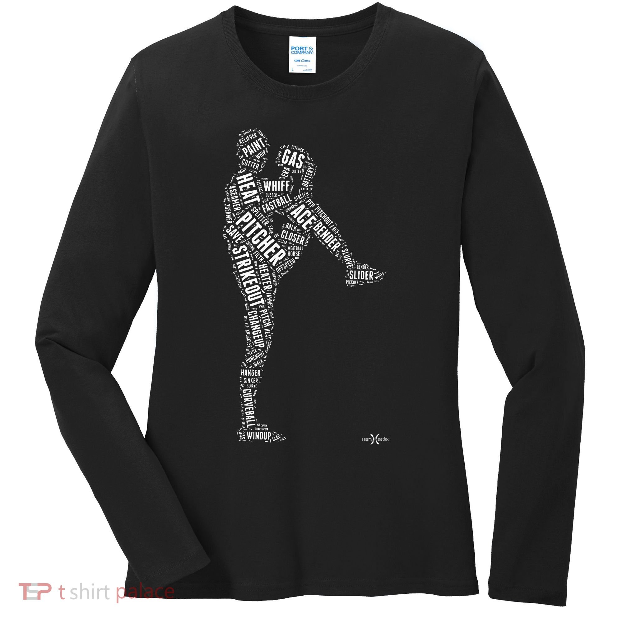 Pitcher On The Mound Baseball Lifestyle Women's Long Sleeve Shirt