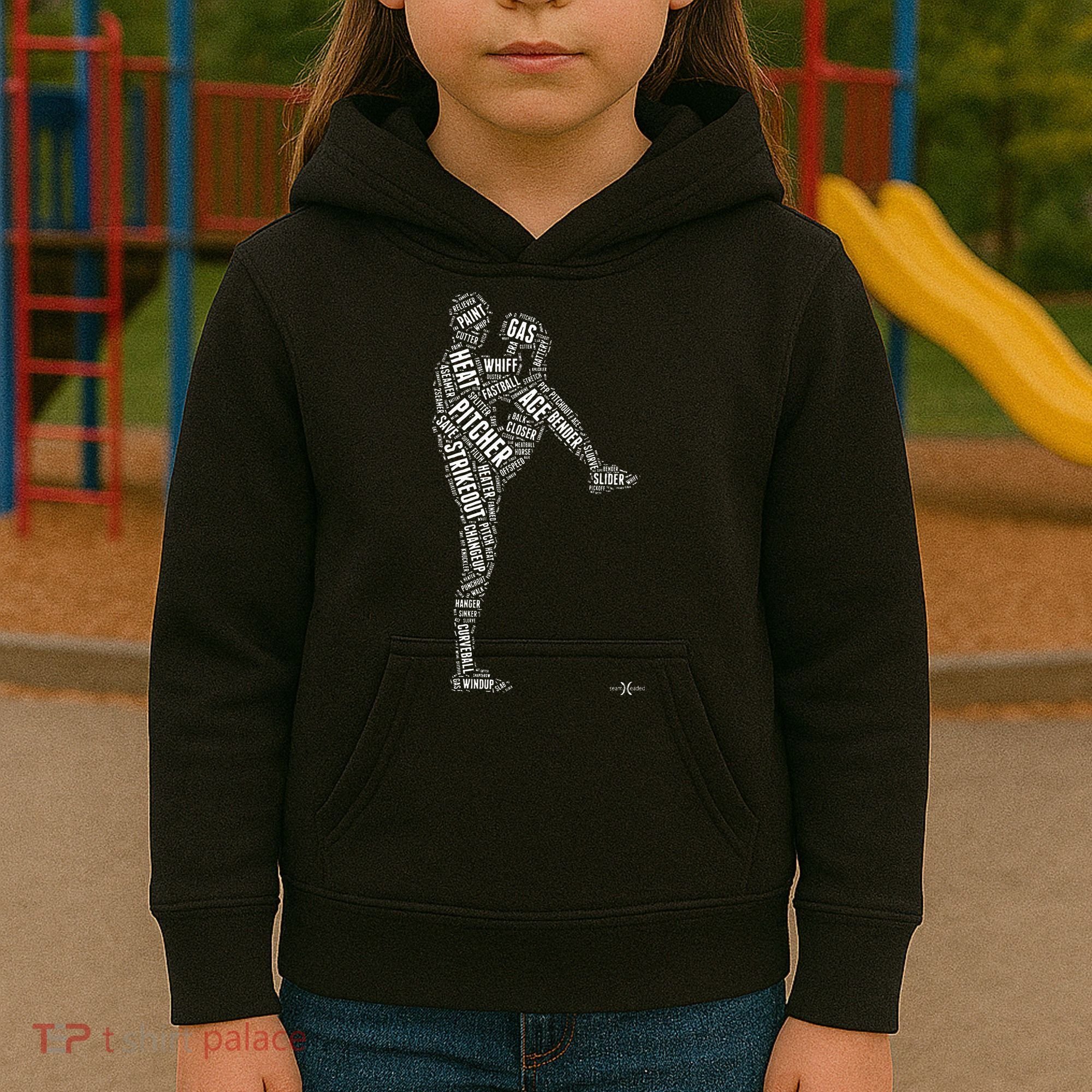 Pitcher On The Mound Baseball Lifestyle Kids Hoodie