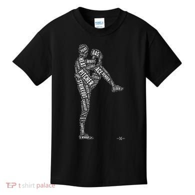 Pitcher On The Mound Baseball Lifestyle Kids T-Shirt