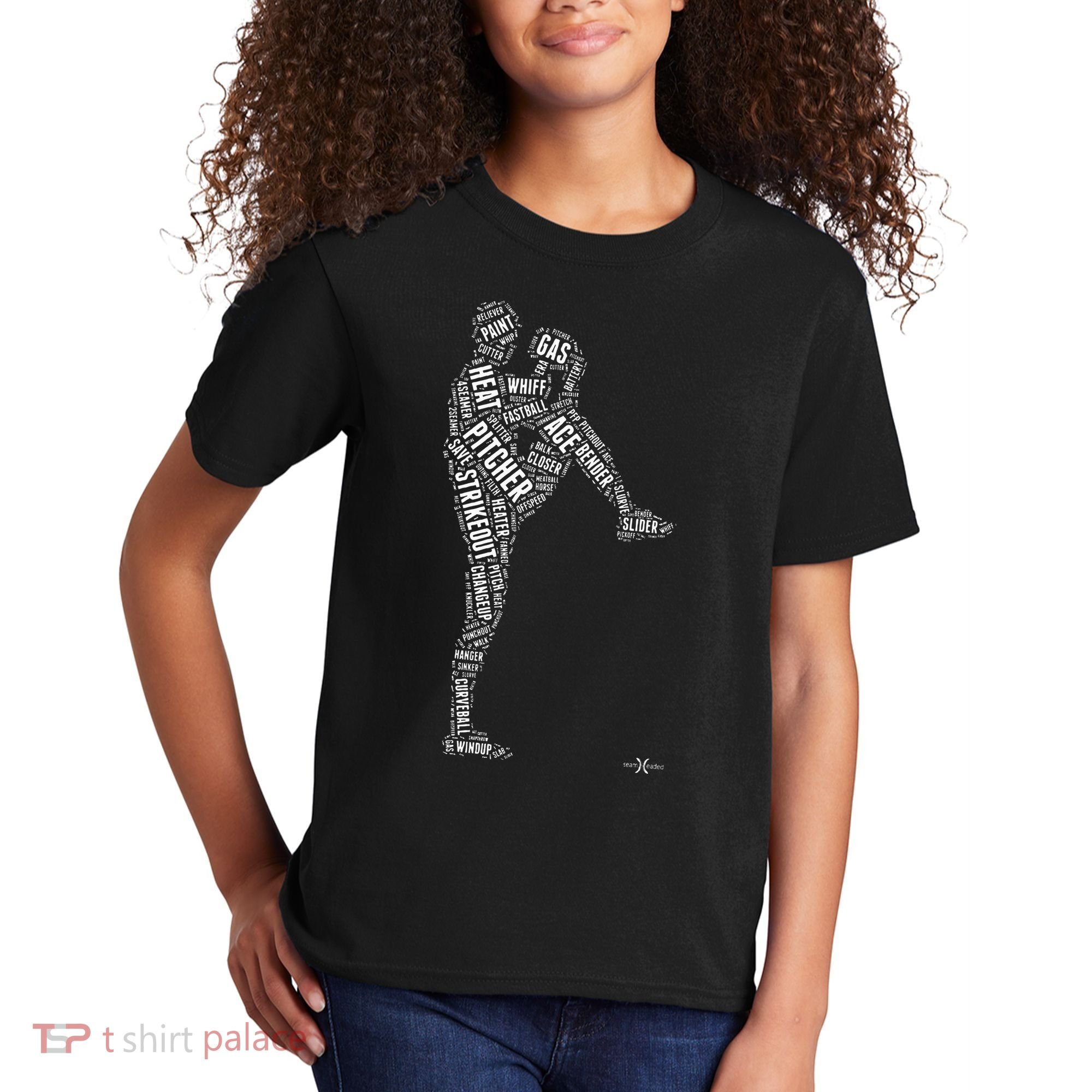 Pitcher On The Mound Baseball Lifestyle Kids T-Shirt