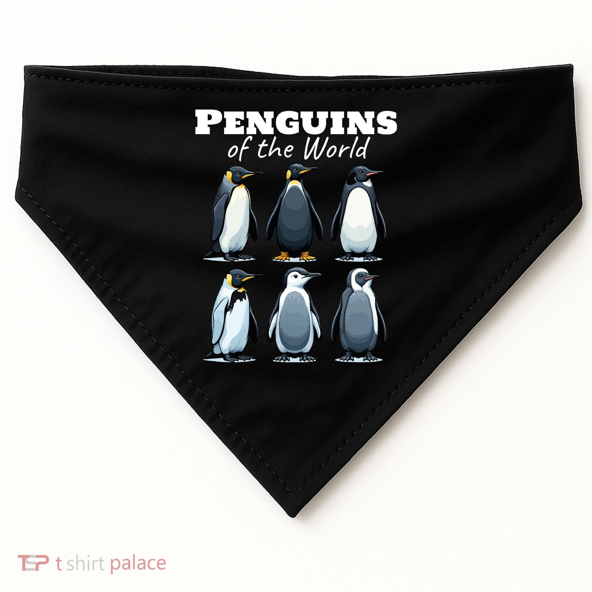 Penguins Of The World USA-Made Doggie Bandana