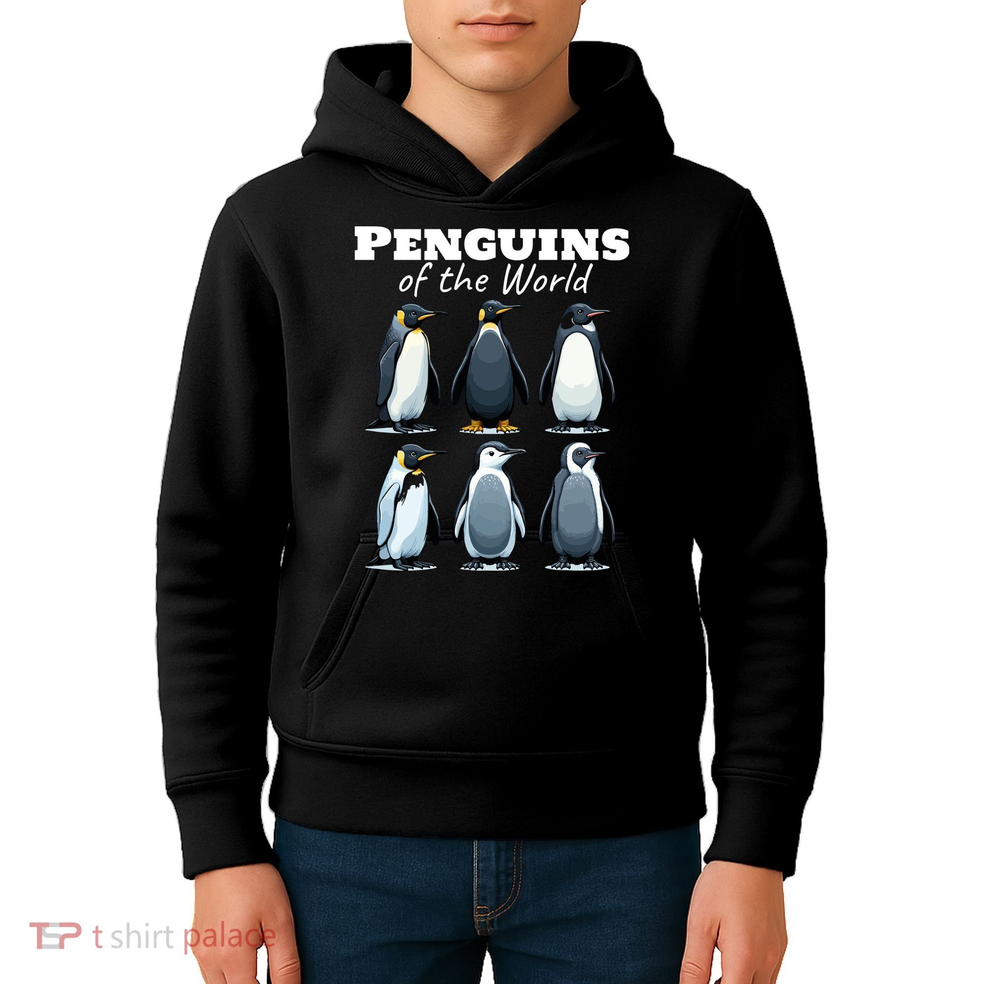 Penguins Of The World Kids Hoodie