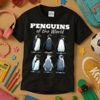 Penguins Of The World Kids T-Shirt thumb 3