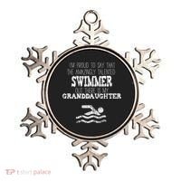 Proud Of Talented Swimmer Granddaughter Ornament thumb 0