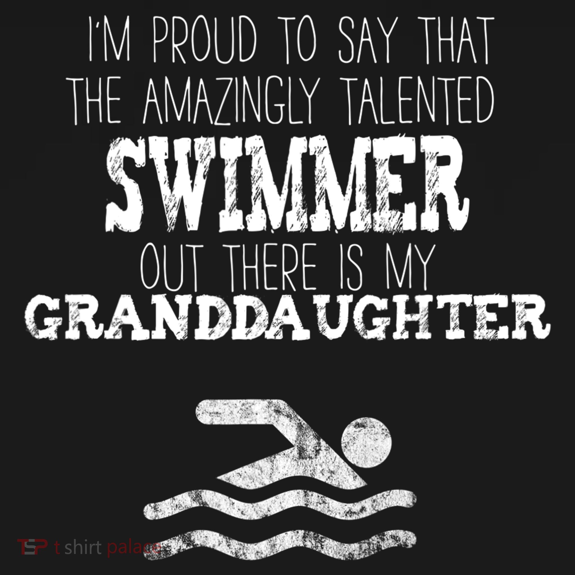 Proud Of Talented Swimmer Granddaughter Ornament