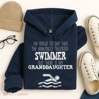 Proud Of Talented Swimmer Granddaughter Hoodie thumb 4