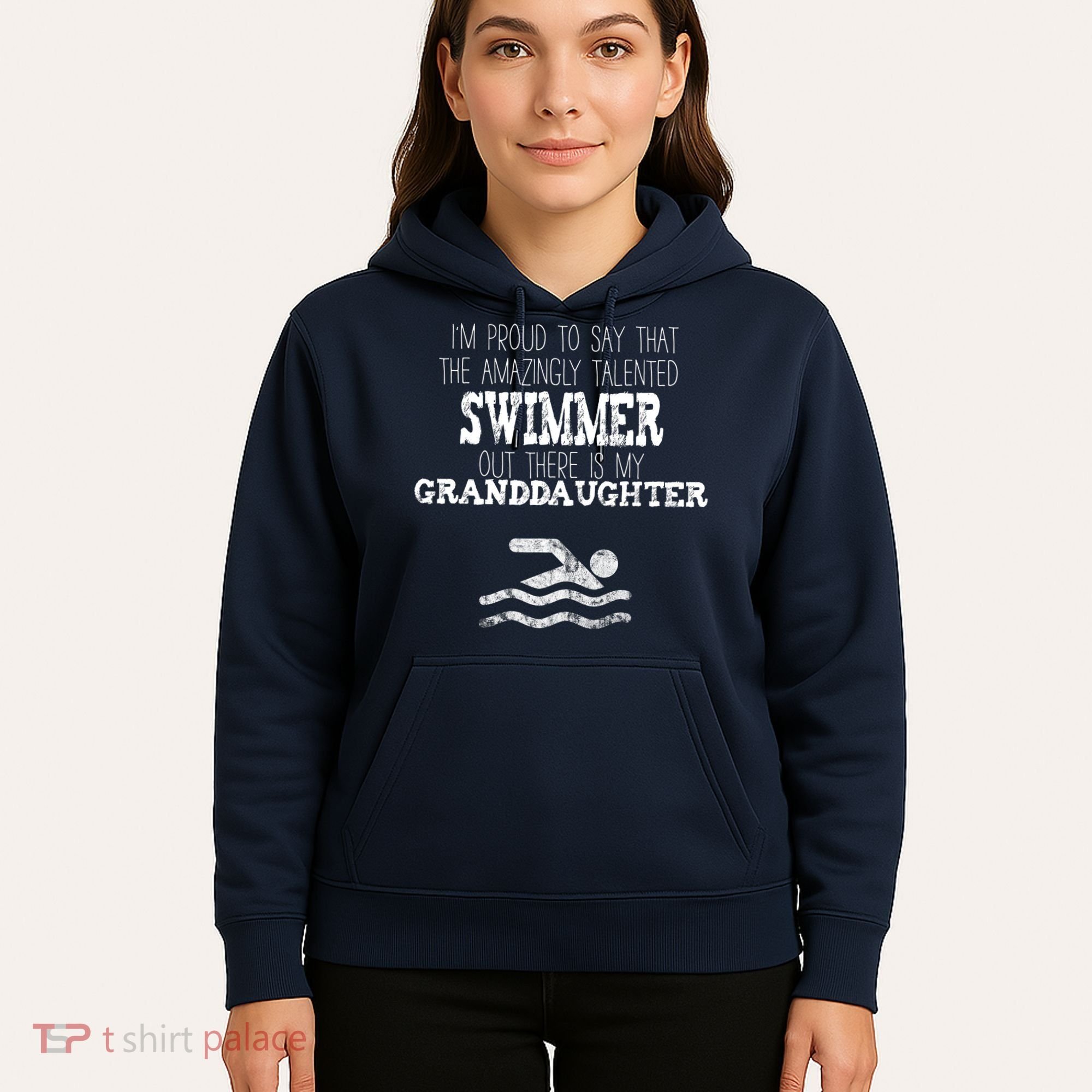 Proud Of Talented Swimmer Granddaughter Hoodie