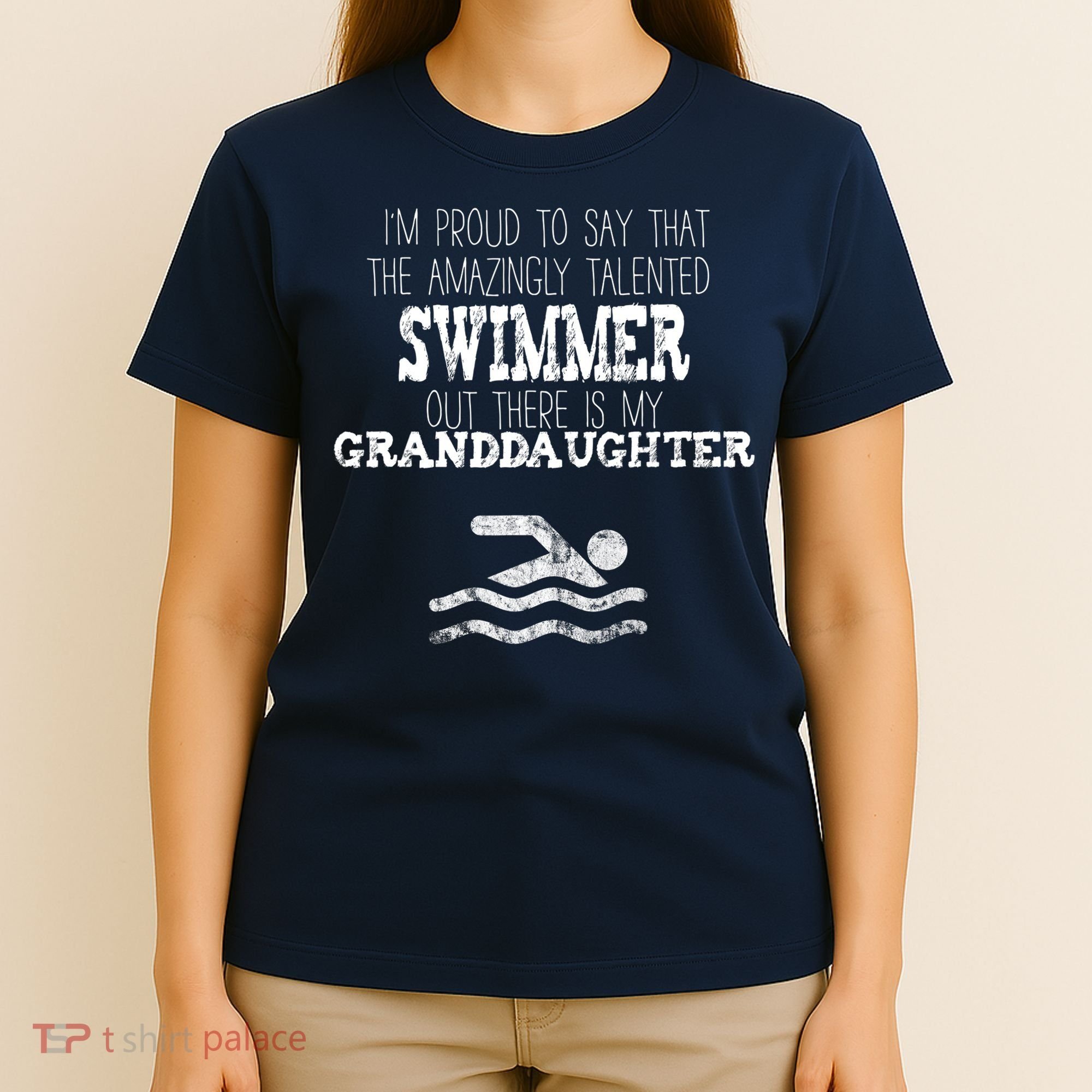 Proud Of Talented Swimmer Granddaughter T-Shirt