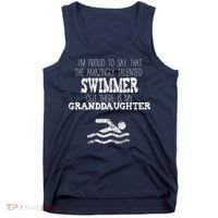 Proud Of Talented Swimmer Granddaughter Tank Top thumb 0