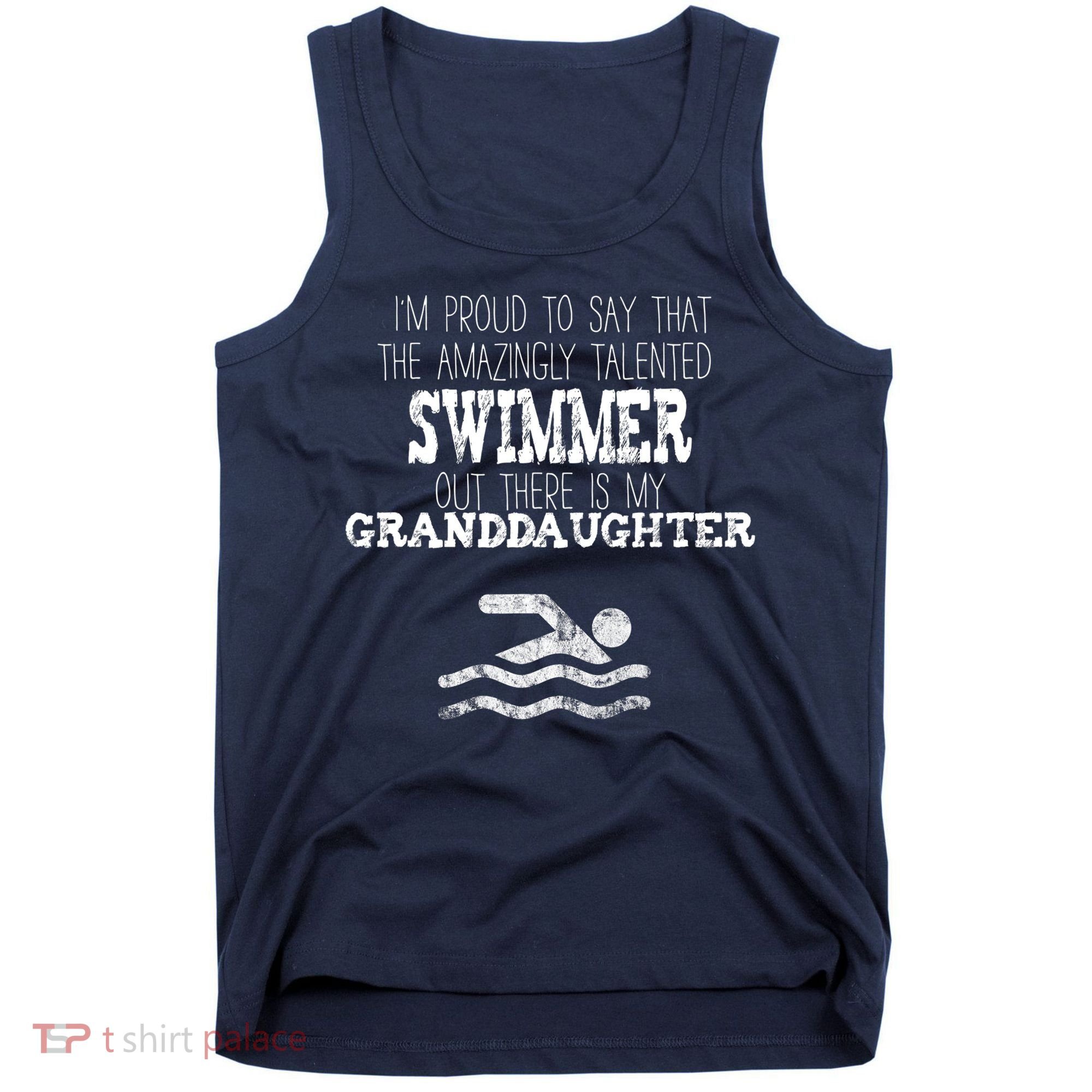 Proud Of Talented Swimmer Granddaughter Tank Top