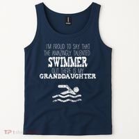 Proud Of Talented Swimmer Granddaughter Tank Top thumb 2