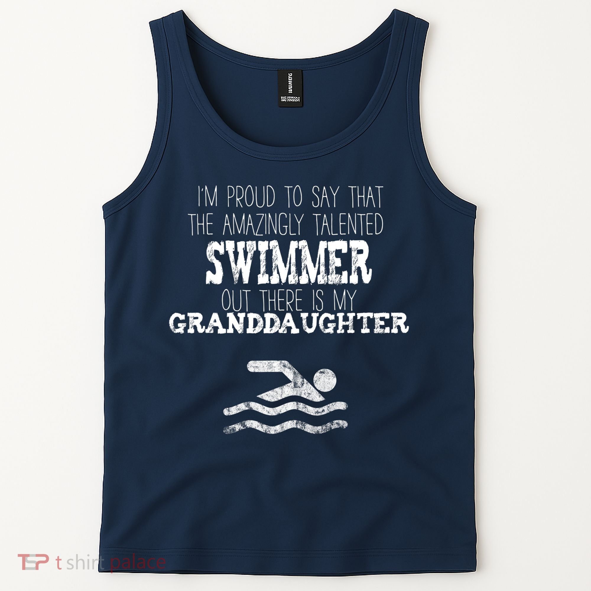 Proud Of Talented Swimmer Granddaughter Tank Top