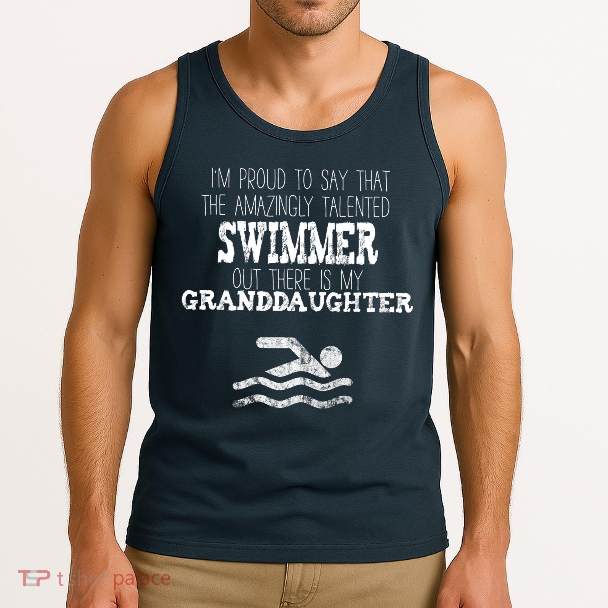 Proud Of Talented Swimmer Granddaughter Tank Top