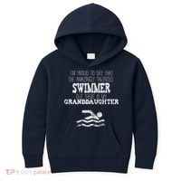 Proud Of Talented Swimmer Granddaughter Kids Hoodie thumb 0