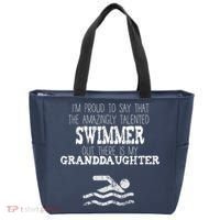 Proud Of Talented Swimmer Granddaughter Tote Bag thumb 0