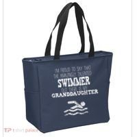 Proud Of Talented Swimmer Granddaughter Tote Bag thumb 2