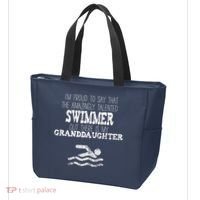 Proud Of Talented Swimmer Granddaughter Tote Bag thumb 3
