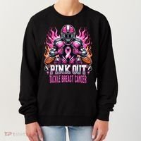 Pink Out Tackle Breast Cancer Awareness Football Women's Sweatshirt thumb 0