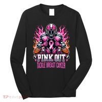Pink Out Tackle Breast Cancer Awareness Football Long Sleeve Shirt thumb 0