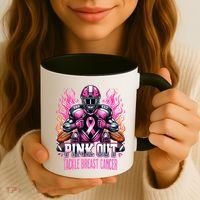 Pink Out Tackle Breast Cancer Awareness Football Coffee Mug thumb 3