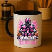 Pink Out Tackle Breast Cancer Awareness Football Coffee Mug thumb 4