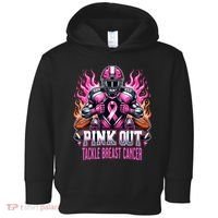 Pink Out Tackle Breast Cancer Awareness Football Toddler Hoodie thumb 0