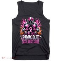 Pink Out Tackle Breast Cancer Awareness Football Tank Top thumb 0