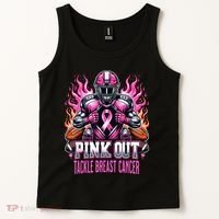 Pink Out Tackle Breast Cancer Awareness Football Tank Top thumb 2