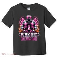Pink Out Tackle Breast Cancer Awareness Football Toddler T-Shirt thumb 0