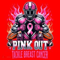 Pink Out Tackle Breast Cancer Awareness Football Santa Hat thumb 1