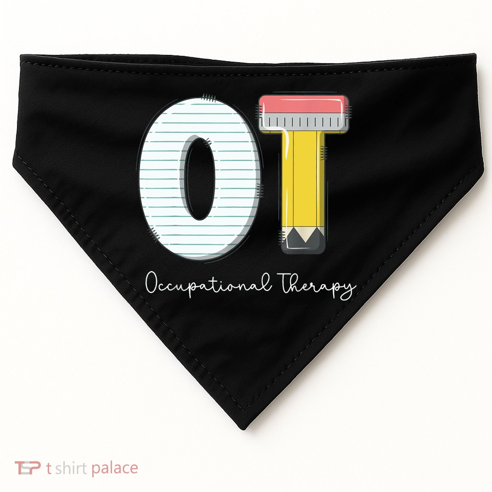 Pediatric Occupational Therapy Cute Pencil Back To School USA-Made Doggie Bandana