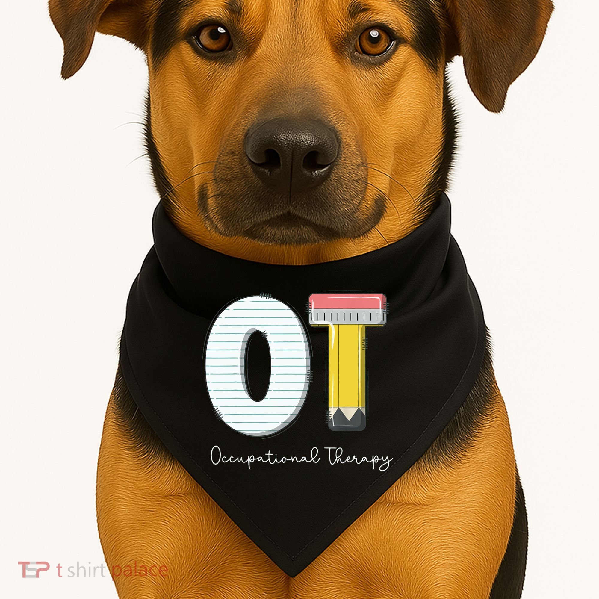 Pediatric Occupational Therapy Cute Pencil Back To School USA-Made Doggie Bandana