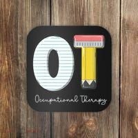Pediatric Occupational Therapy Cute Pencil Back To School Coaster thumb 0