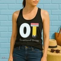 Pediatric Occupational Therapy Cute Pencil Back To School Women's Tank Top thumb 2