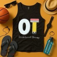 Pediatric Occupational Therapy Cute Pencil Back To School Tank Top thumb 4