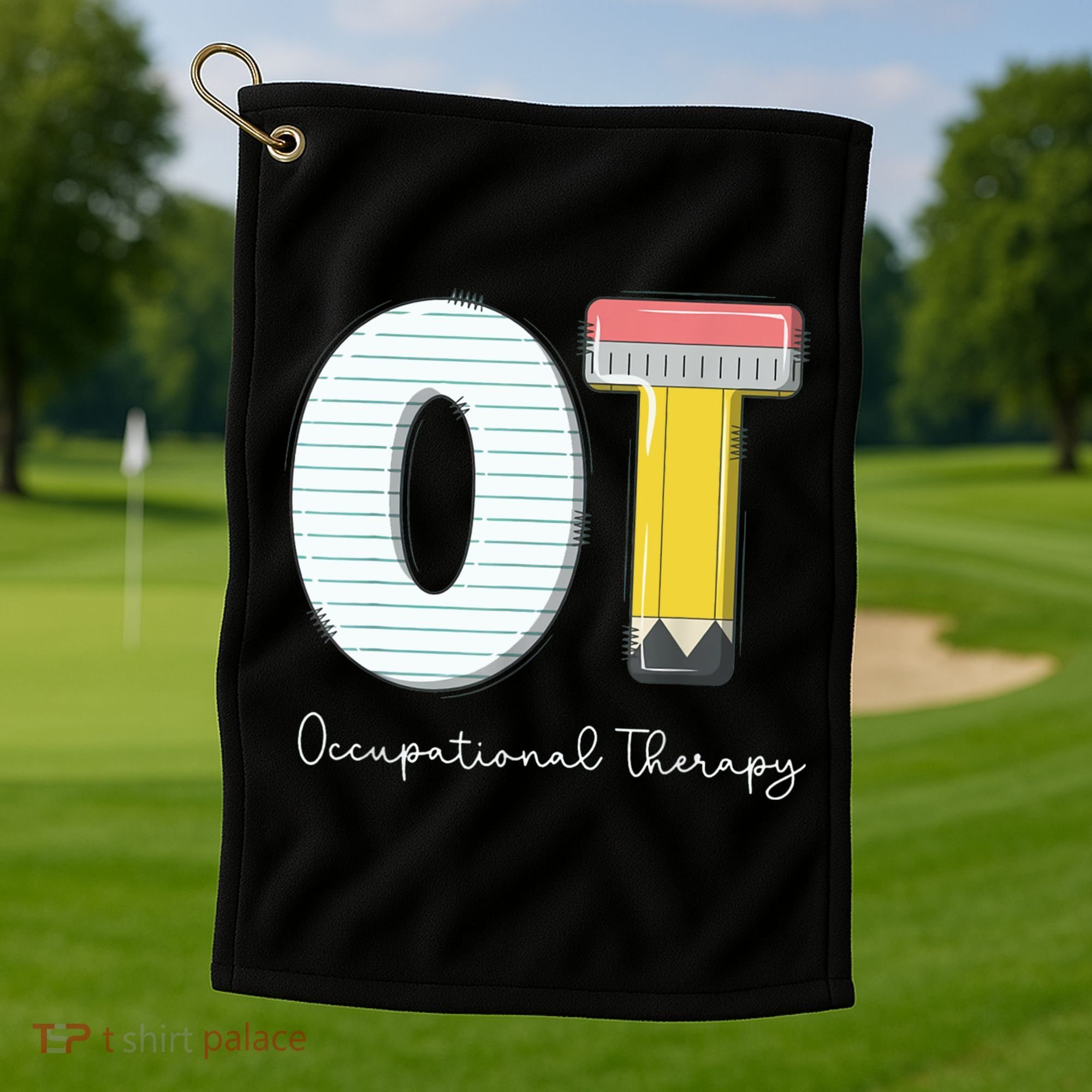 Pediatric Occupational Therapy Cute Pencil Back To School Golf Towel