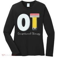 Pediatric Occupational Therapy Cute Pencil Back To School Women's Long Sleeve Shirt thumb 0