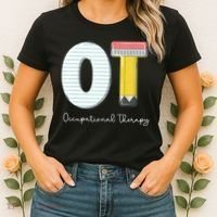 Pediatric Occupational Therapy Cute Pencil Back To School Women's T-Shirt thumb 2