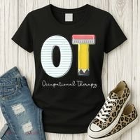 Pediatric Occupational Therapy Cute Pencil Back To School Women's T-Shirt thumb 3
