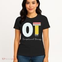 Pediatric Occupational Therapy Cute Pencil Back To School Women's T-Shirt thumb 4