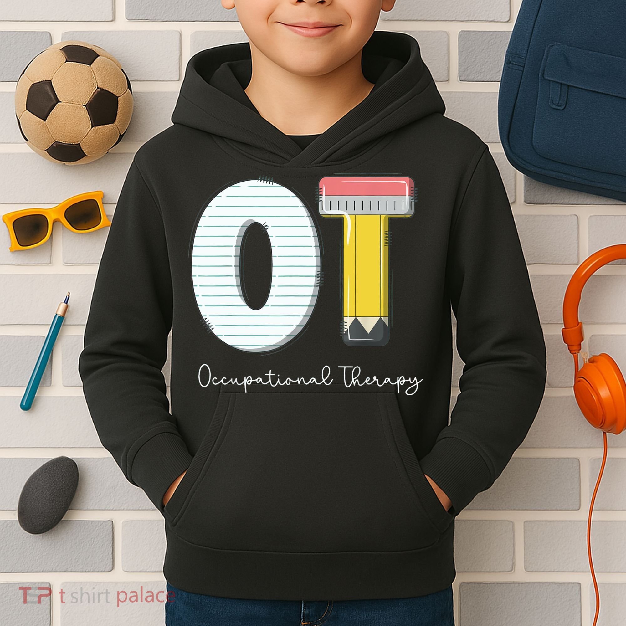 Pediatric Occupational Therapy Cute Pencil Back To School Kids Hoodie