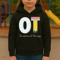 Pediatric Occupational Therapy Cute Pencil Back To School Kids Hoodie thumb 3