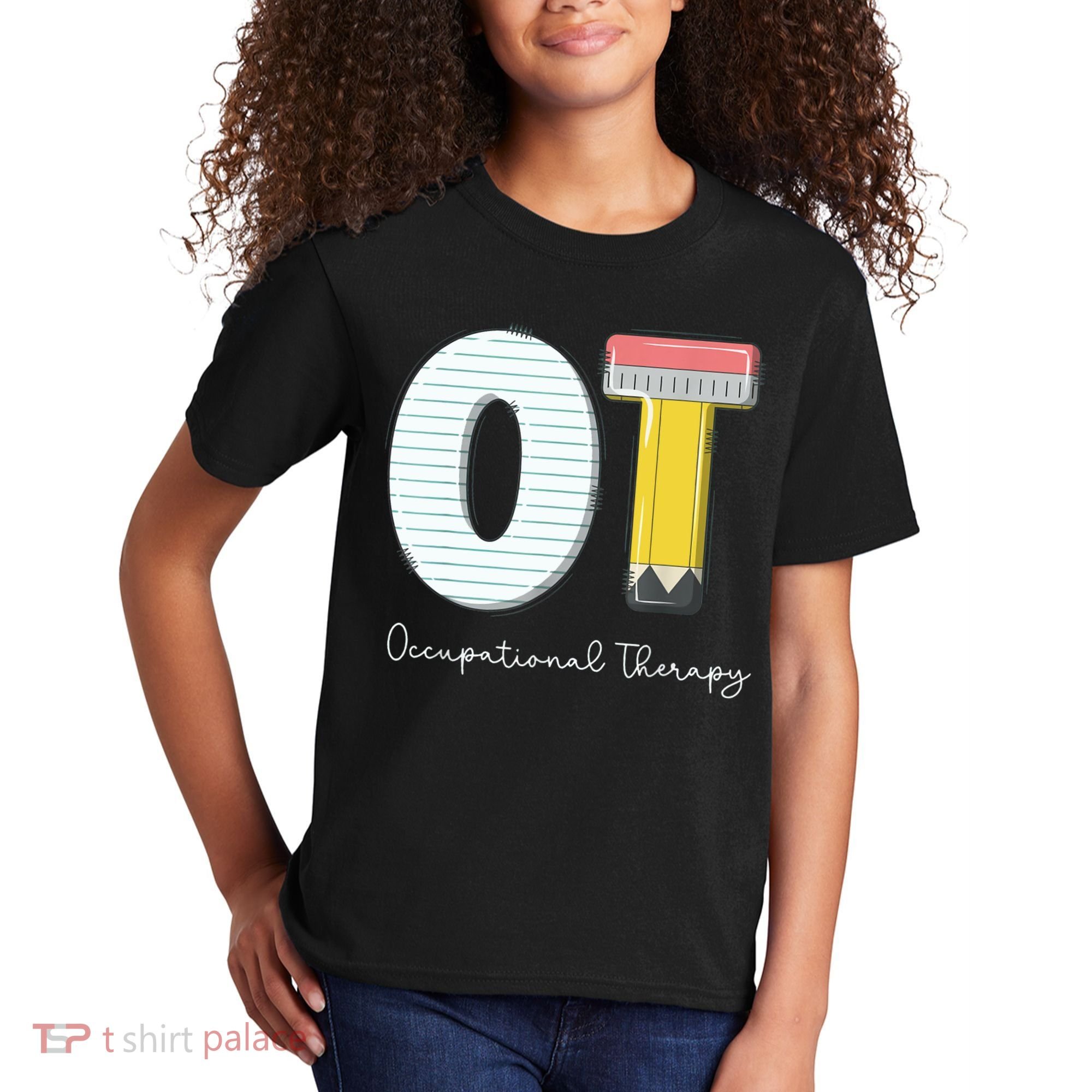 Pediatric Occupational Therapy Cute Pencil Back To School Kids T-Shirt