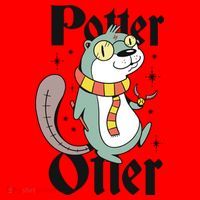 Potter Otter Santa Hat thumb 1