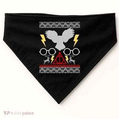 Potter Ugly Christmas Sweater Lighting USA-Made Doggie Bandana